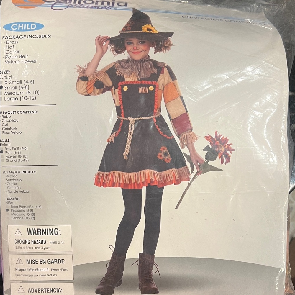 California Costumes Child Scarecrow Outfit - Black, Orange, Yellow